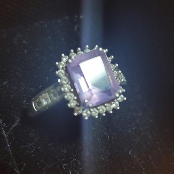 Genuine amythst ring 925 - Picture 3 of 5